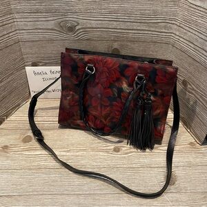 Patricia Nash Red Floral Tote Bag
